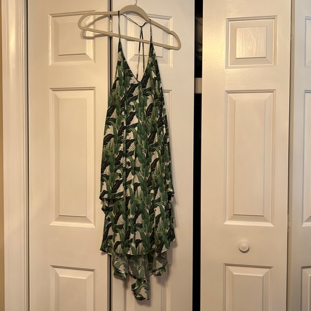 Rebecca Minkoff palm print midi dress